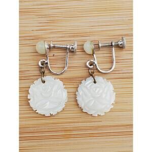 Vintage Sterling Silver Drop Earrings 925